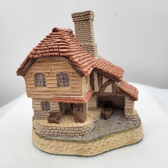 Vintage David Winter Cottages British Traditions March THE BOAT HOUSE w Box COA - Picture 2 of 11